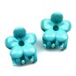Lot de 2 pinces cheveux crabe fleur - bleu