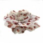 Broche clip grosse fleur pois 13cm