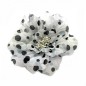 Broche clip grosse fleur pois 13cm