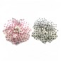 Broche clip fleur petit pois 9cm