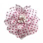 Broche clip fleur petit pois 9cm