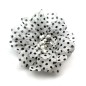 Broche clip fleur petit pois 9cm Broche clip fleur petit pois 9cm