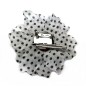 Broche clip fleur petit pois 9cm Broche clip fleur petit pois 9cm