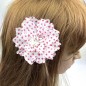 Broche clip fleur petit pois 9cm