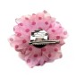 Broche clip fleur pois 9cm