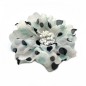 Broche clip fleur pois 9cm