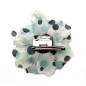 Broche clip fleur pois 9cm