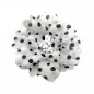 Broche clip fleur pois 9cm