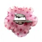 Broche clip fleur motif pois 8cm Broche clip fleur motif pois 8cm
