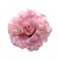 Broche clip fleur motif pois 8cm Broche clip fleur motif pois 8cm