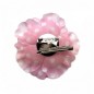 Broche clip fleur motif pois 8cm Broche clip fleur motif pois 8cm