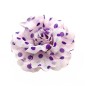 Broche clip fleur motif pois 8cm Broche clip fleur motif pois 8cm