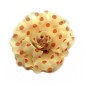 Broche clip fleur motif pois 8cm Broche clip fleur motif pois 8cm