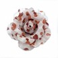Broche clip fleur motif pois 8cm Broche clip fleur motif pois 8cm