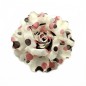 Broche clip fleur motif pois 8cm Broche clip fleur motif pois 8cm