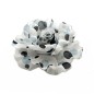 Broche clip fleur motif pois 8cm Broche clip fleur motif pois 8cm
