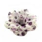 Broche clip fleur motif pois 8cm Broche clip fleur motif pois 8cm