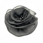 Broche clip voile fleur et perles 12cm Broche clip voile fleur et perles 12cm