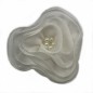 Broche clip voile fleur et perles 12cm Broche clip voile fleur et perles 12cm