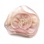 Broche clip voile fleur et perles 12cm Broche clip voile fleur et perles 12cm