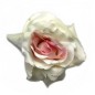 Broche clip fleur rose 12cm