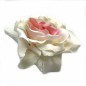 Broche clip fleur rose 12cm