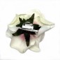 Broche clip fleur rose 12cm