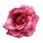 Broche clip fleur rose 12cm