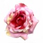 Broche clip fleur rose 12cm