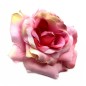Broche clip fleur rose 12cm