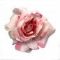 Broche clip fleur rose 12cm