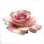 Broche clip fleur rose 12cm