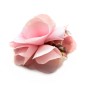 Broche clip fleur satin et voile 8.5cm