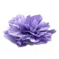 Broche clip fleur en satin plissé et voile 14cm