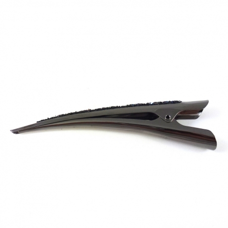 Grande pince cheveux concorde paillette 13cm - noir