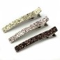 Grande pince cheveux paillettes 12.5cm - or rose