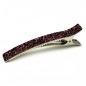 Grande pince cheveux paillettes 12.5cm - rouge