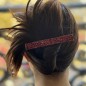 Grande pince cheveux paillettes 12.5cm - rouge