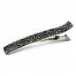 Grande pince cheveux paillettes 12.5cm - parme