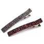 Grande pince cheveux paillettes 12.5cm - parme