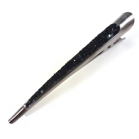 Grande pince cheveux concorde paillette 13cm - noir