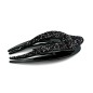 Pince à cheveux plate paillette 11.5cm - noir/argenté