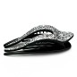 Pince à cheveux plate paillette 11.5cm - argenté