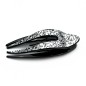 Pince à cheveux plate paillette 11.5cm - argenté