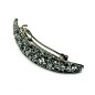 Barrette cheveux paillette ovale - argenté