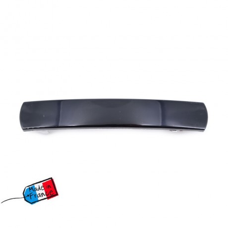 2 barrettes cheveux classique rectangulaire "Made in France" 8.5cmx1.4cm noir