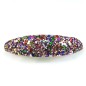 Barrette cheveux paillette ovale - multicolore