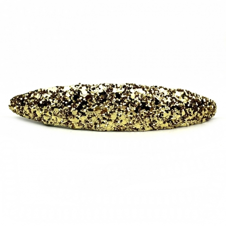 Barrette cheveux paillette ovale - doré