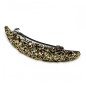 Barrette cheveux paillette ovale - doré