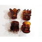 Mini pinces cheveux marron lot de 6pcs 14mm Mini pinces cheveux marron lot de 6pcs 14mm
